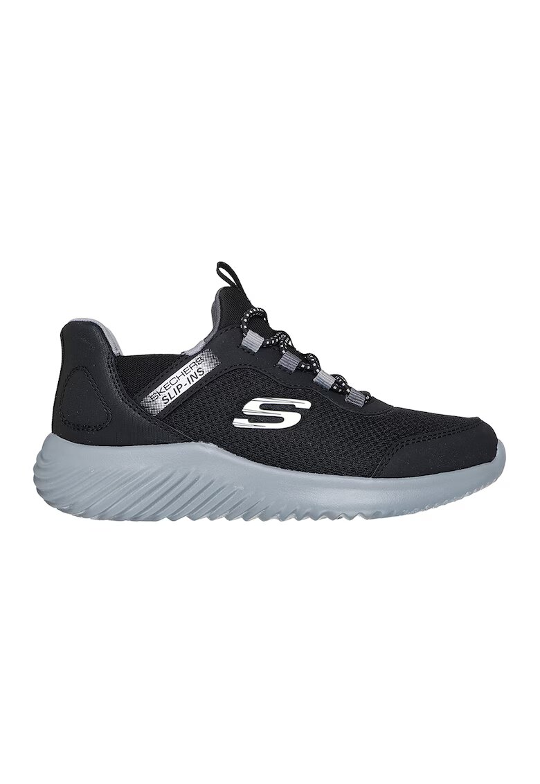Skechers Pantofi sport slip-ins cu logo Bounder - Negru/Gri deschis