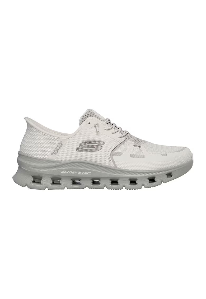 Skechers Pantofi sport slip-ins din material textil cu garnituri dinn material sintetic Glide Step Pro - Alb murdar