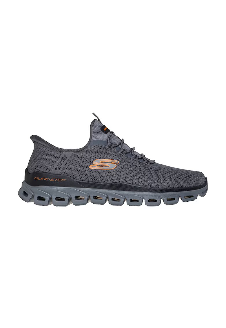 Skechers Pantofi sport slip-ins din material textil Glide-Step Noxus - Gri carbune