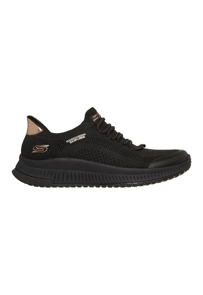 Skechers Pantofi sport slip-ins din plasa Bobs squad 4 - Auriu/Negru