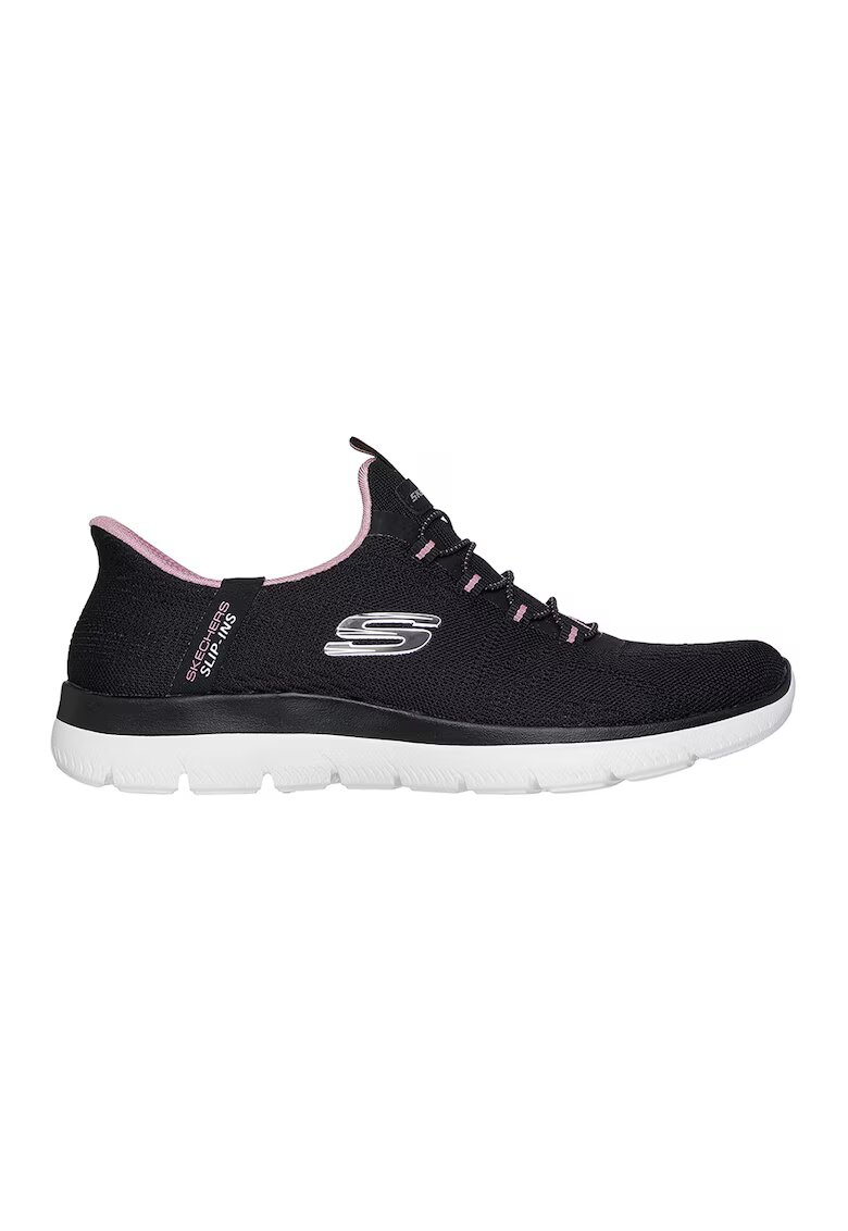 Skechers Pantofi sport slip-ins din plasa Summits Dream Chaser - Negru/Roz deschis