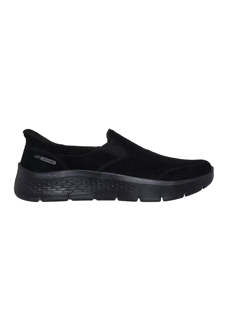 Skechers Pantofi sport slip-ins Go Walk Flex- Rue din piele intoarsa - Negru