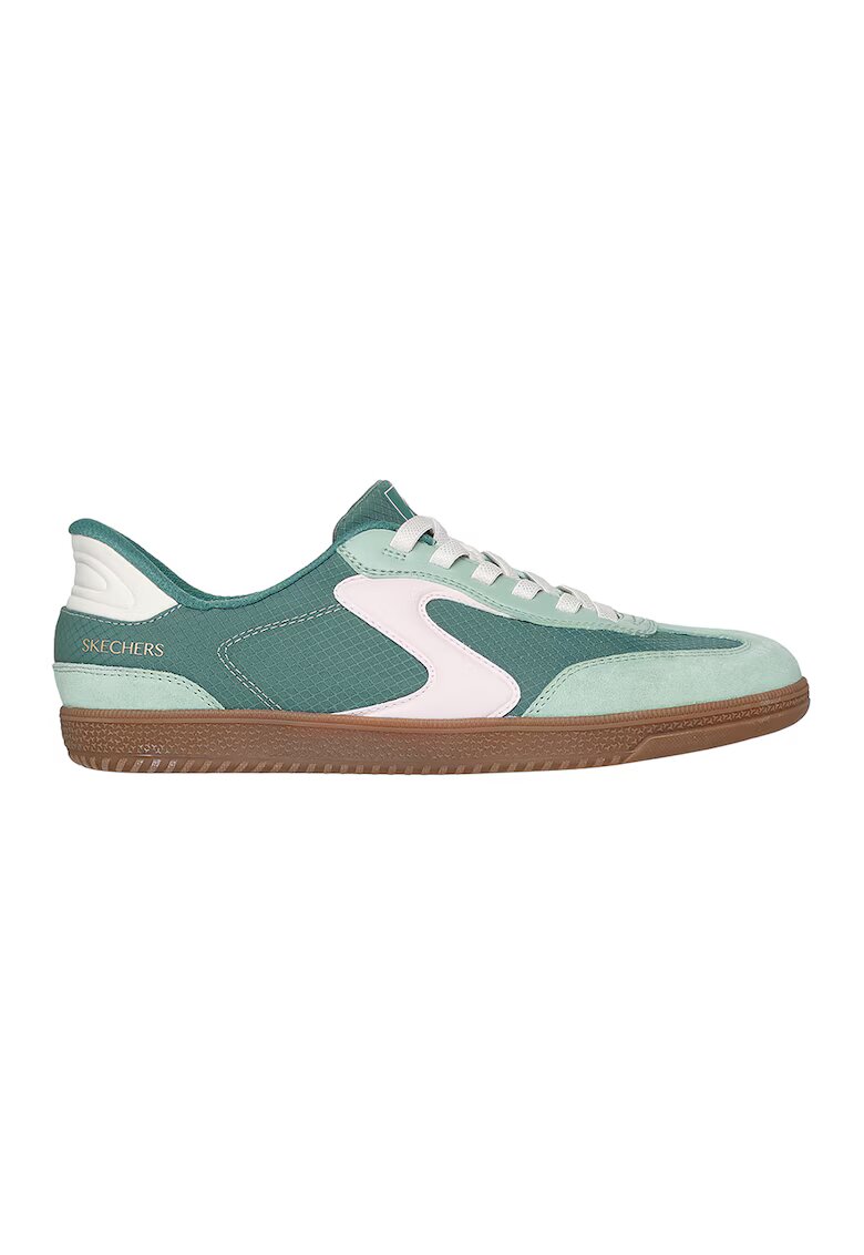 Skechers Pantofi sport Slip-ins® Hotshot cu detalii de piele intoarsa - Alb/Verde deschis