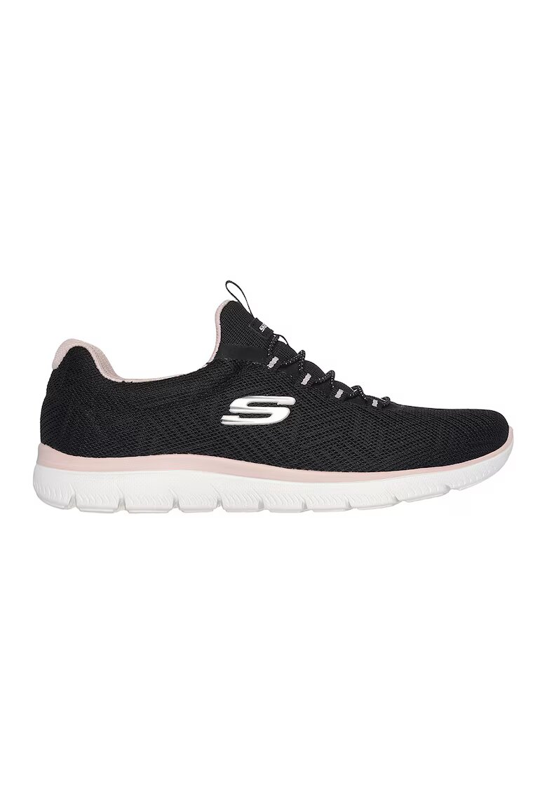 Skechers Pantofi sport slip-on de plasa Summits-Artistry - Negru/Roz pal