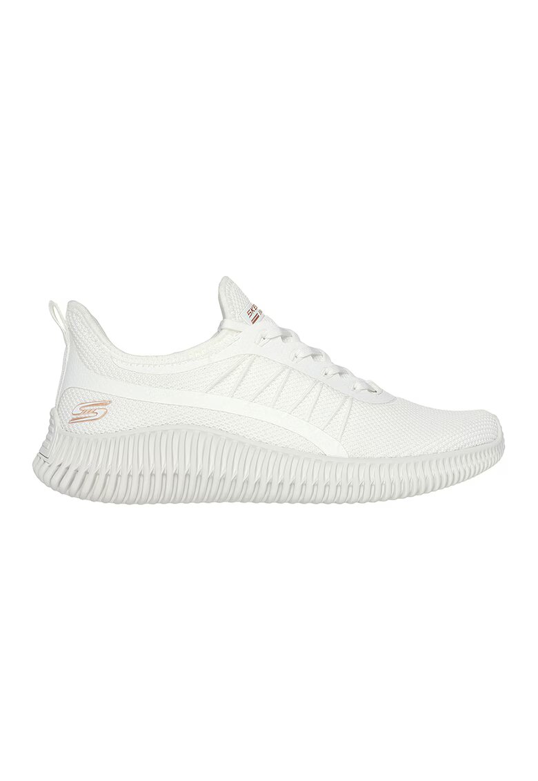 Skechers Pantofi sport slip-on din plasa Bobs Geo - Alb optic