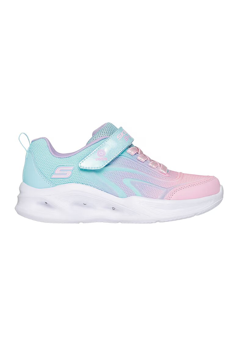 Skechers Pantofi sport Sola Glow cu LED-uri - Roz pastel/Alb optic/Albastru glaciar