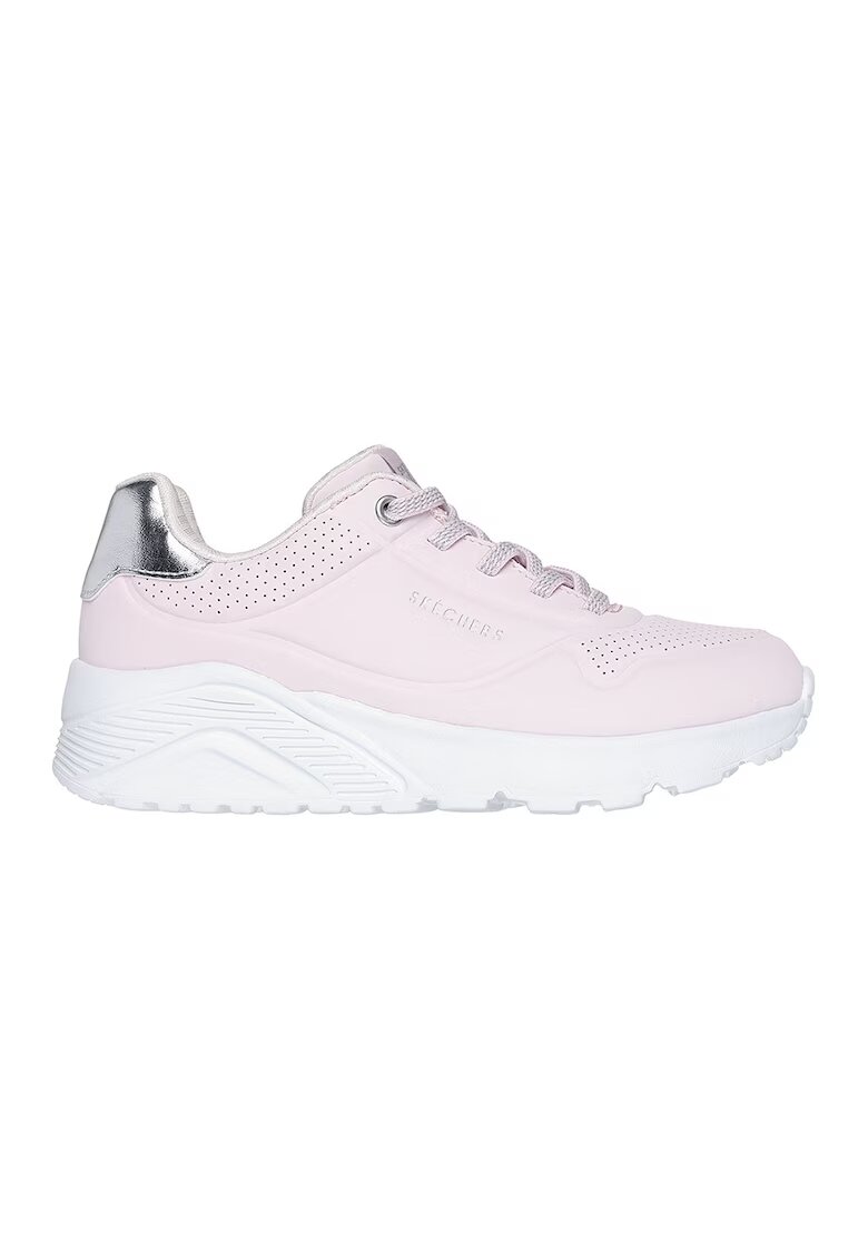 Skechers Pantofi sport Uno Lite cu sireturi - Roz pal/Argintiu