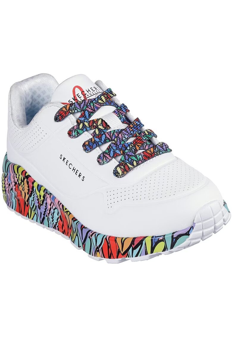 Skechers Pantofi sport Uno Lite cu talpa cu imprimeu - Alb -