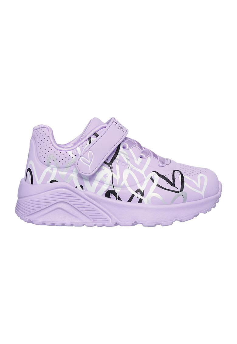 Skechers Pantofi sport Uno Lite de piele ecologica cu velcro - Lila