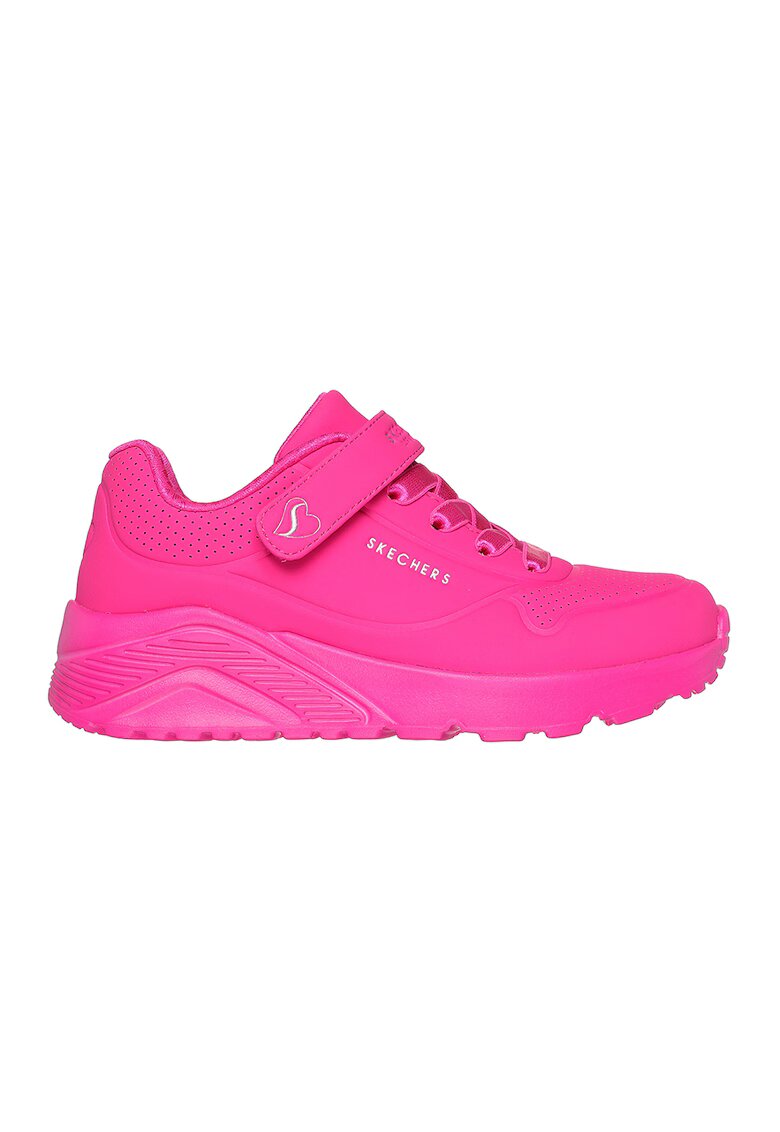Skechers Pantofi sport Uno Lite din piele ecologica cu velcro - Fucsia