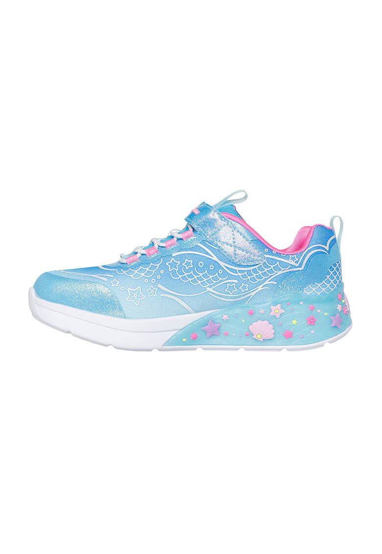 Skechers Pantofi sport vu buton orpire/pornire Mermaid Dreams S-Lights - Albastru