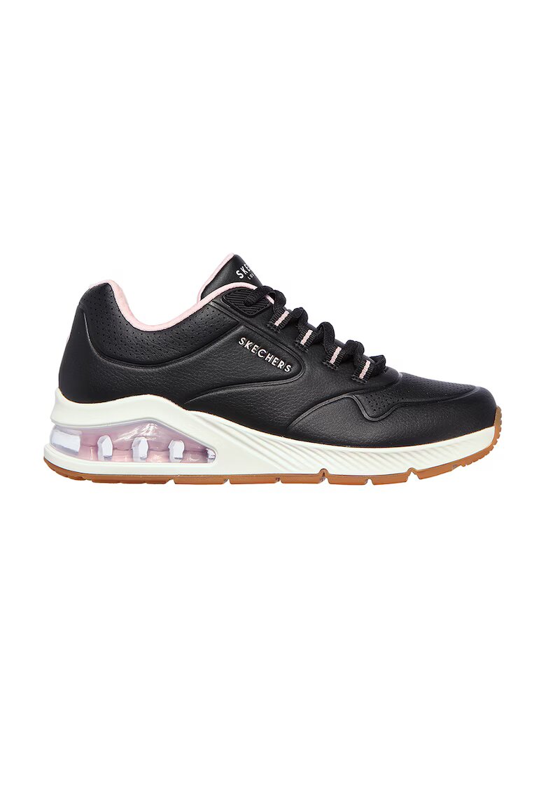 Skechers Pantofi sport wedge de piele ecologica Uno 2-2ND Best - Alb/Negru