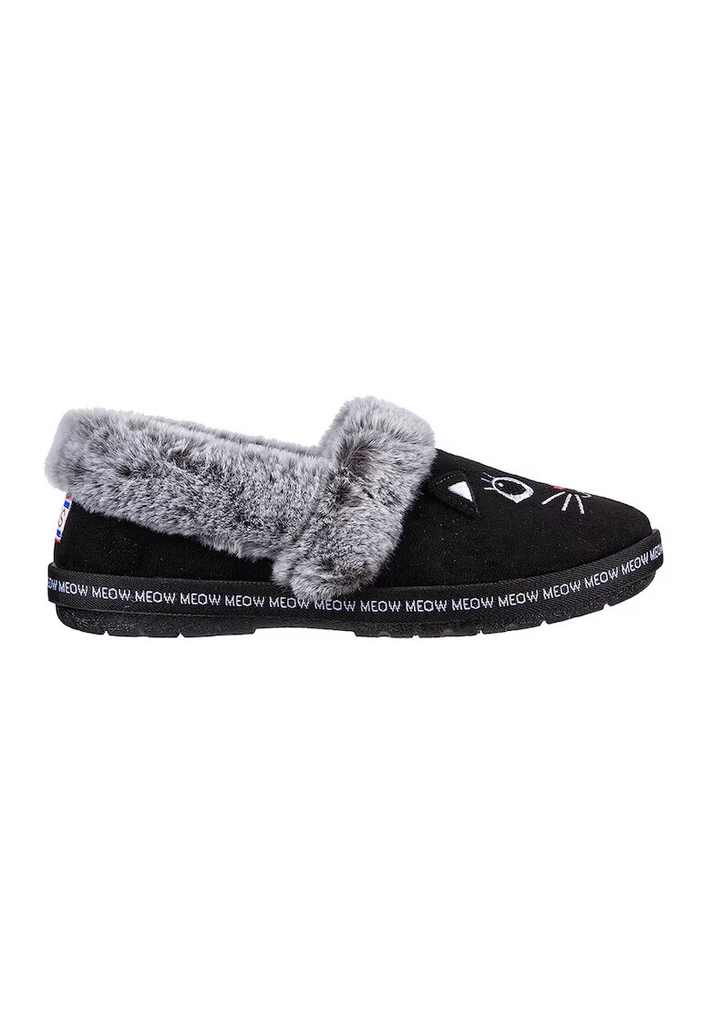 Skechers Papuci cu detalii brodate Too Cozy-Meow - Negru