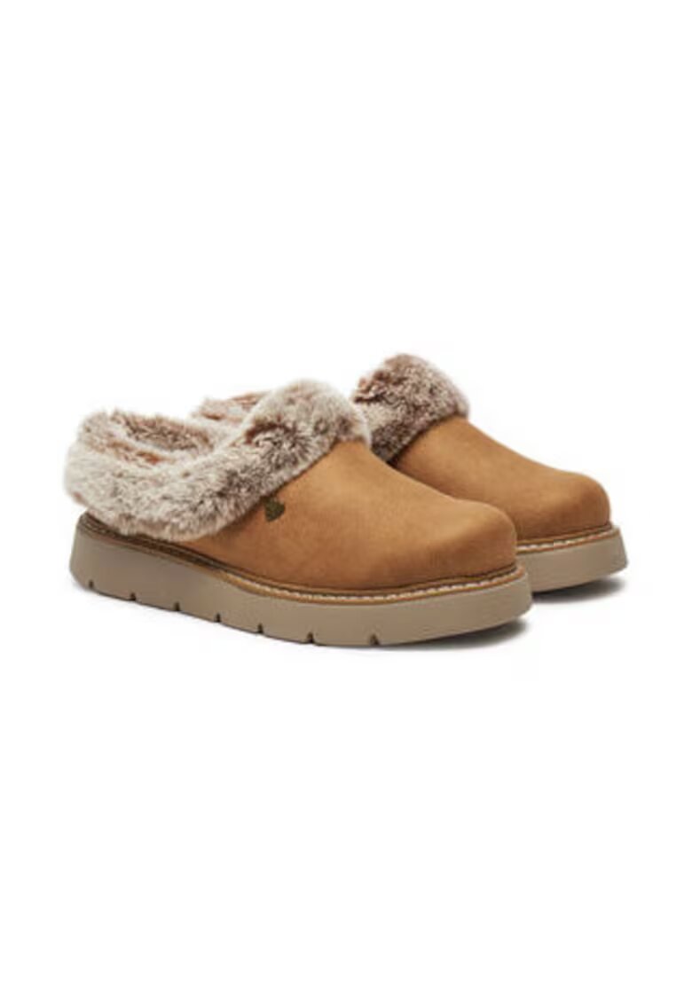 Skechers Papuci dama - piele ecologica - maro