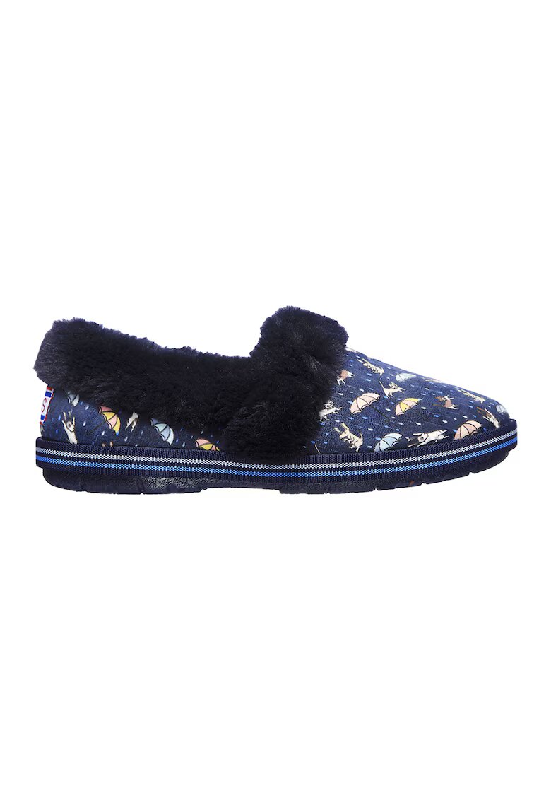 Skechers Papuci de casa cu imprimeu Bobs Too Cozy - Bleumarin