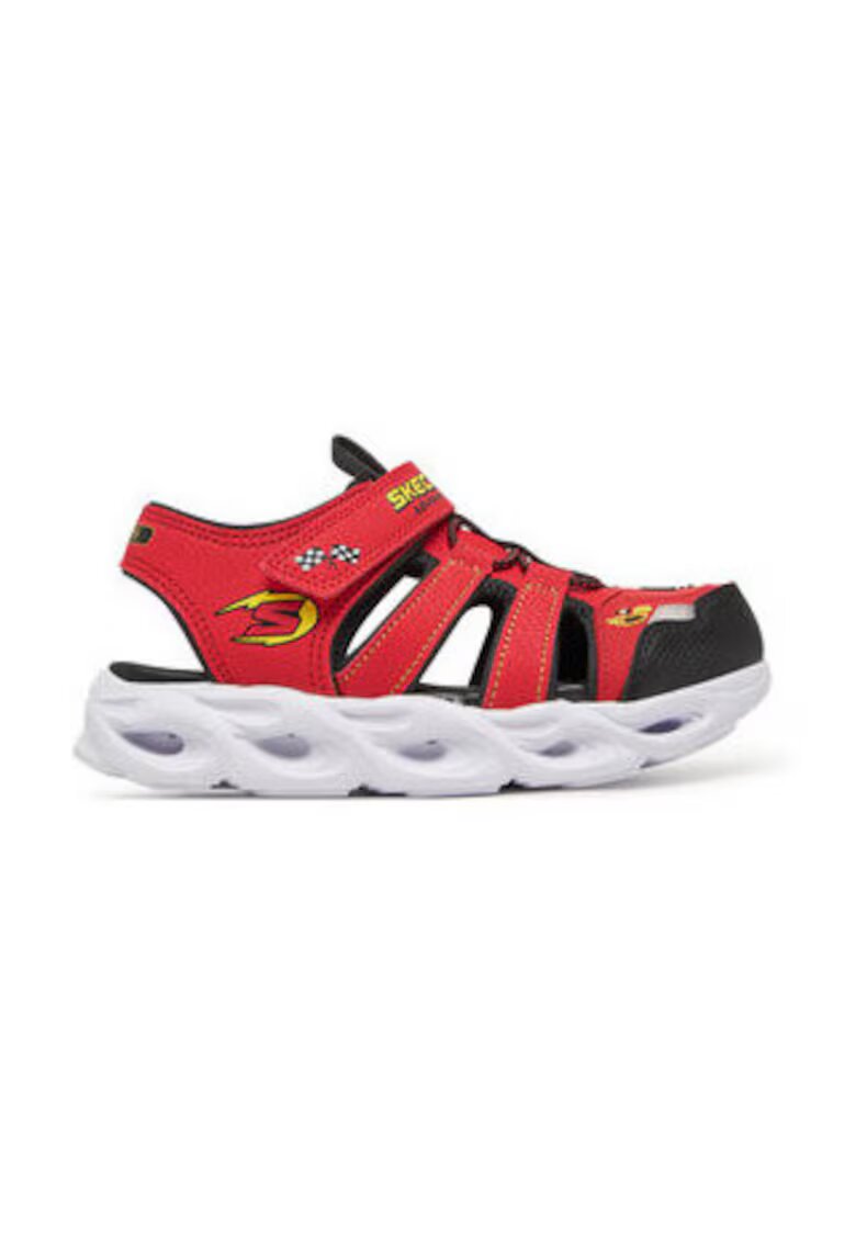 Skechers Sandale baieti - 400613L - Piele ecologica - Rosu - Rosu