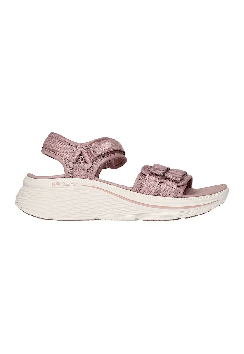 Skechers Sandale cu talpa plata si velcro - Roz inchis