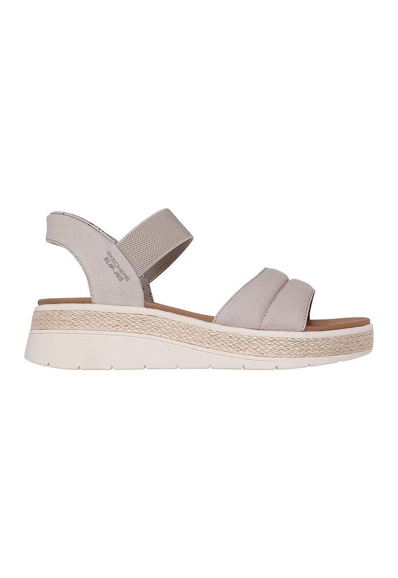 Skechers Sandale cu talpa wedge Slip-Ins™ Bobs Sun Ray - Maro taupe deschis