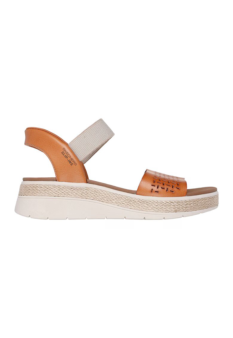 Skechers Sandale cu talpa wedge Slip Ins™ Sun Ray - Portocaliu stins