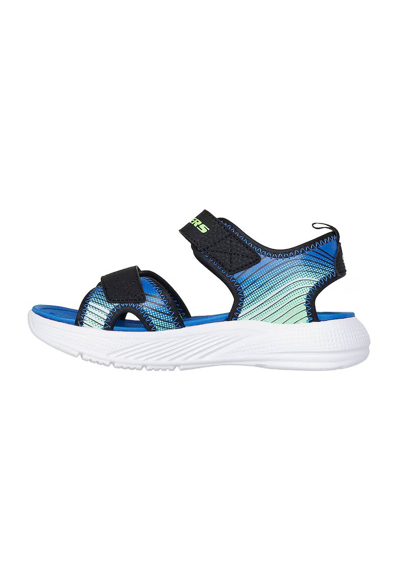 Skechers Sandale cu velcro Microspec - Negru/Albastru