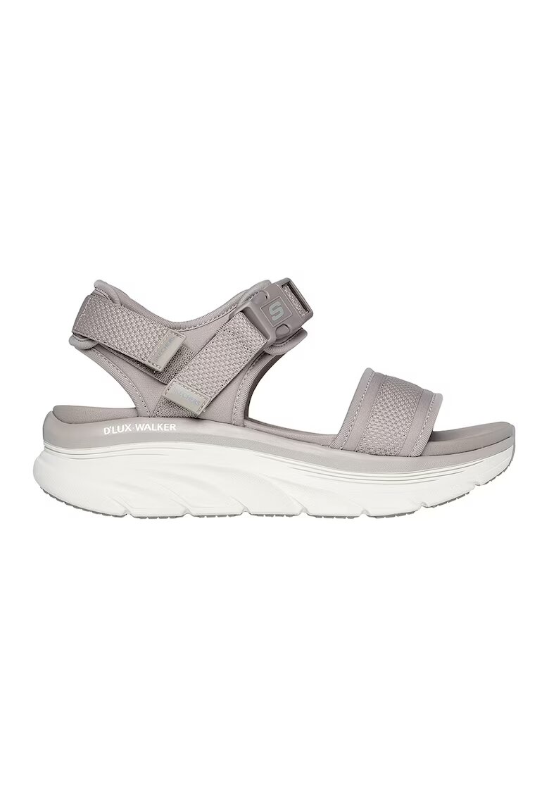 Skechers Sandale cu velcro si catarama - Gri cenusiu