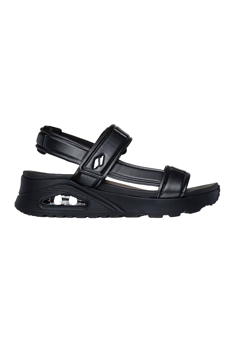 Skechers Sandale de piele ecologica Uno Basically Pretty - Negru