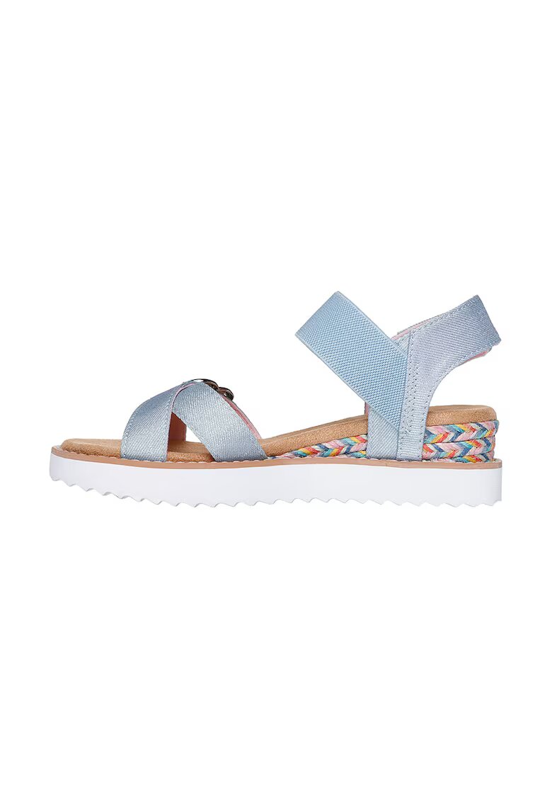 Skechers Sandale din material textil cu velcro Miss - Albastru deschis