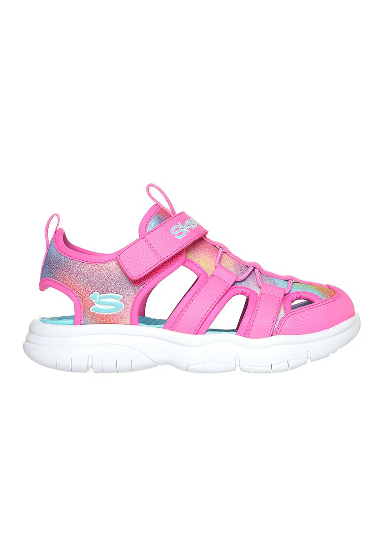 Skechers Sandale fisherman de piele ecologica - Roz aprins