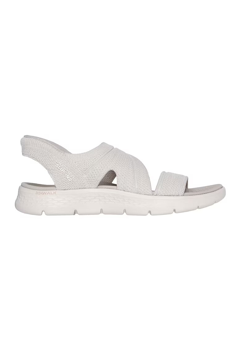 Skechers Sandale slip-on cu talpa plata - Alb murdar