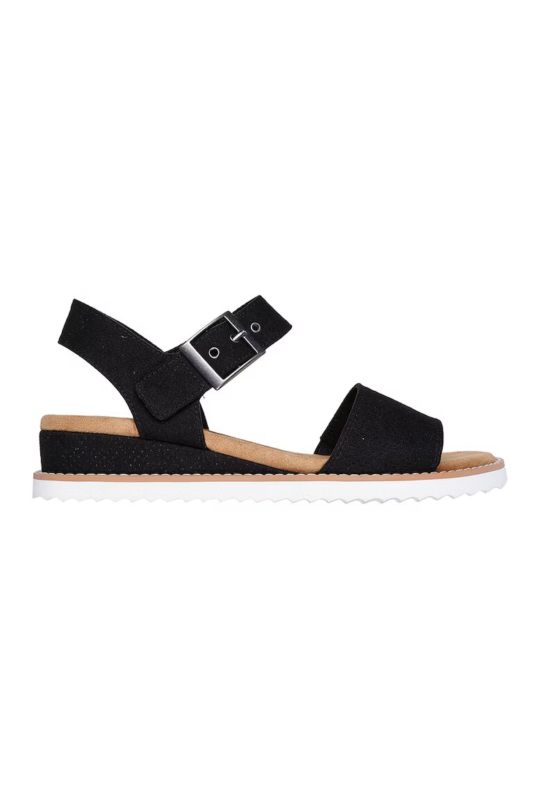 Skechers Sandale wedge cu perforatii - Negru