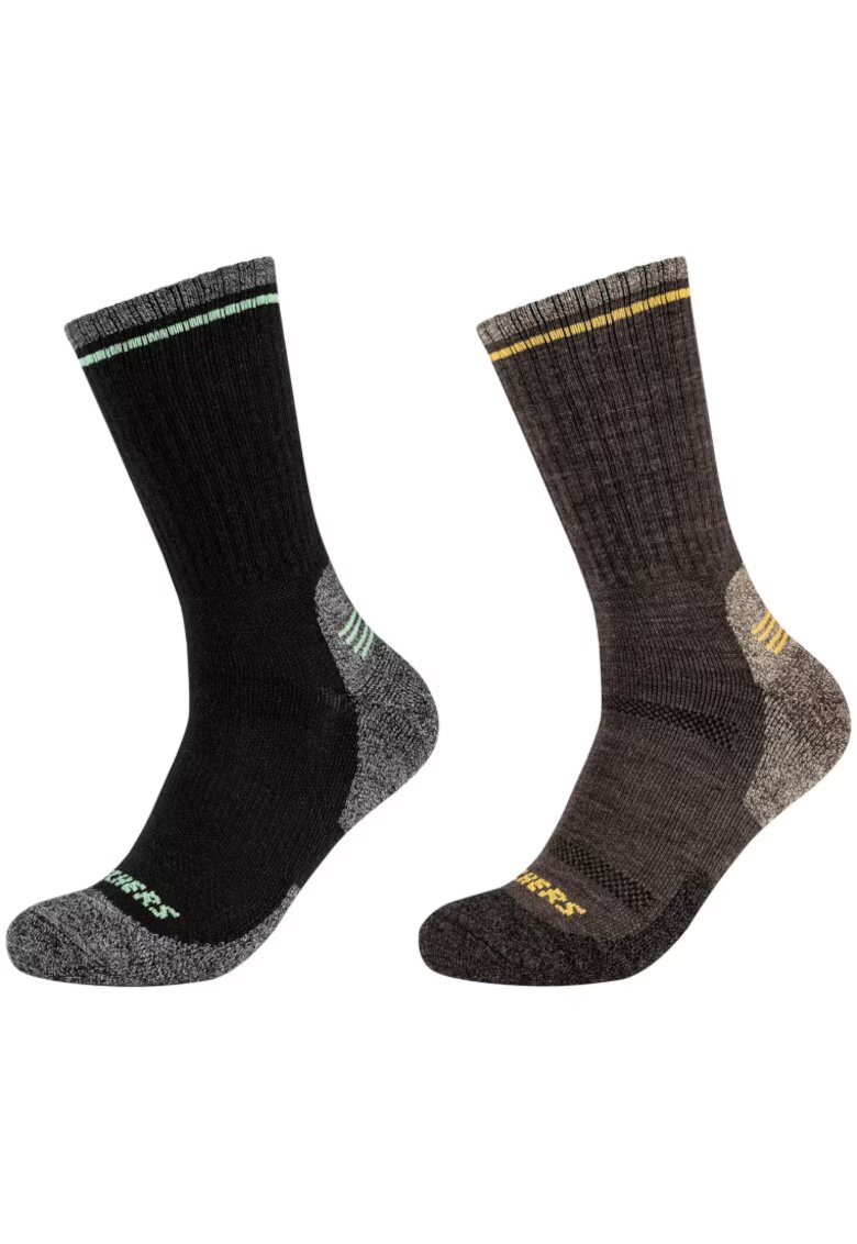 Skechers Set 2xSosete barbati - Bumbac - Alb -