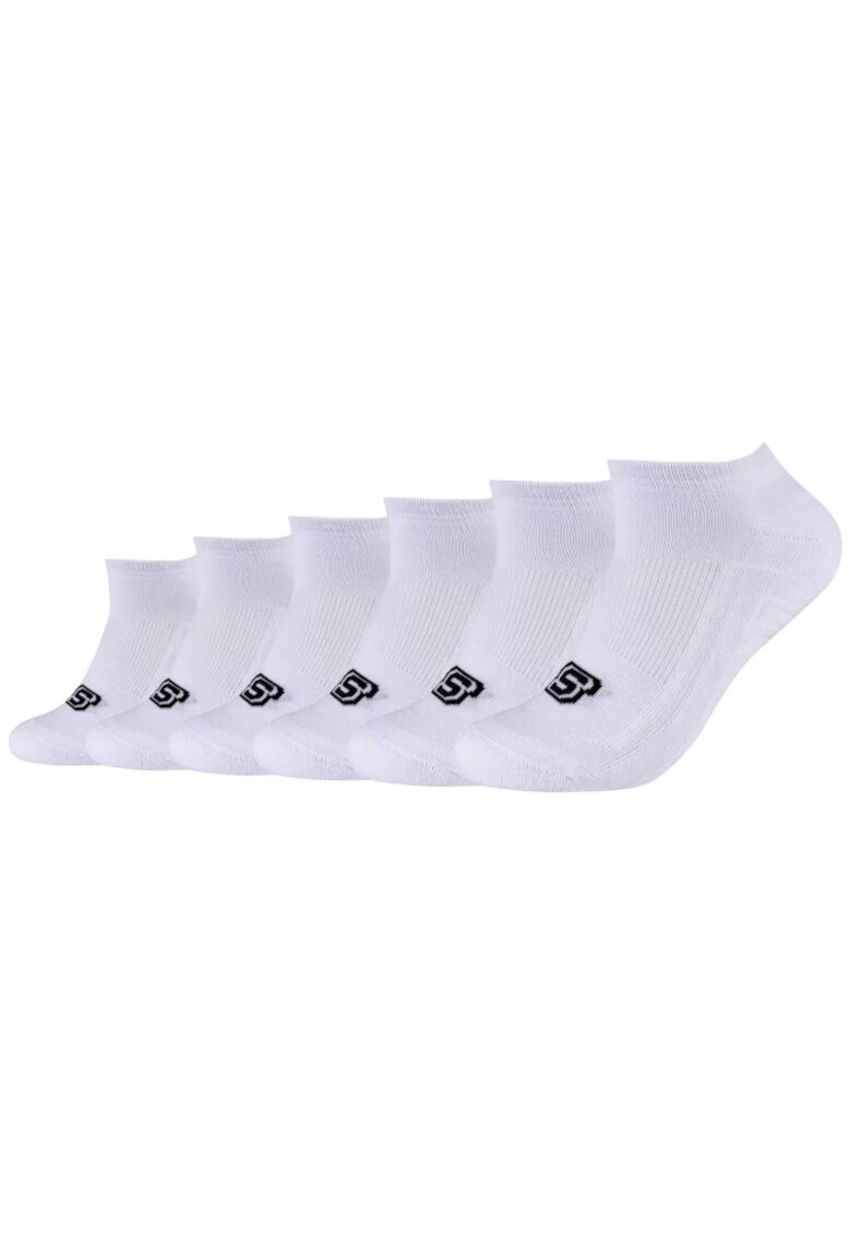 Skechers Set 2xSosete dama - Bumbac - Alb - Alb