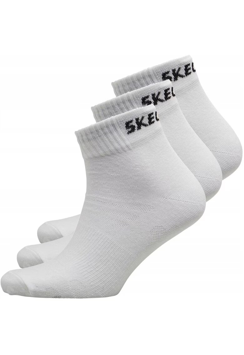 Skechers Set 3 perechi sosete barbati - Bumbac/Poliester - Alb - Alb