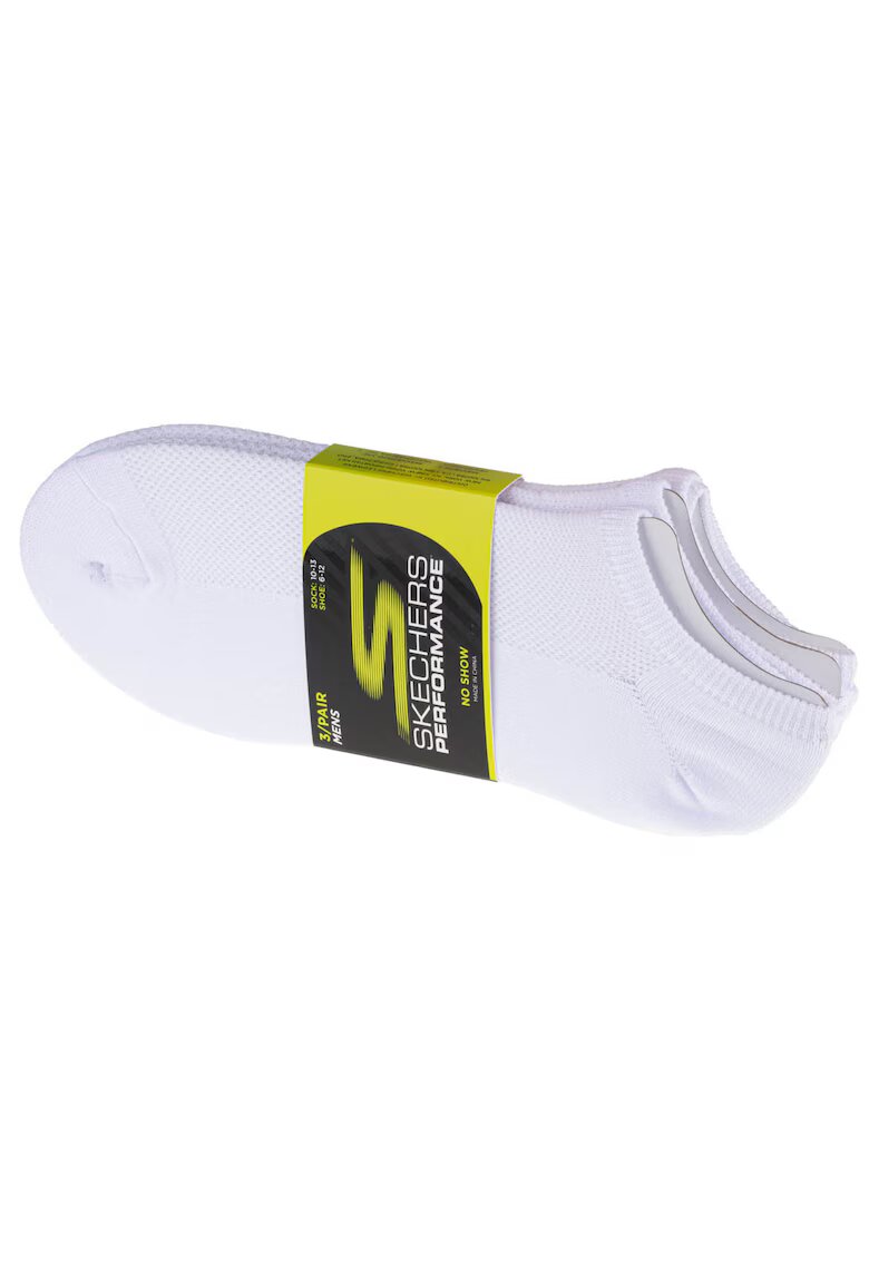 Skechers Set sosete - 3pk No Show Stretch Socks S101715-WHT - Alb - 41-46 - 3 buc