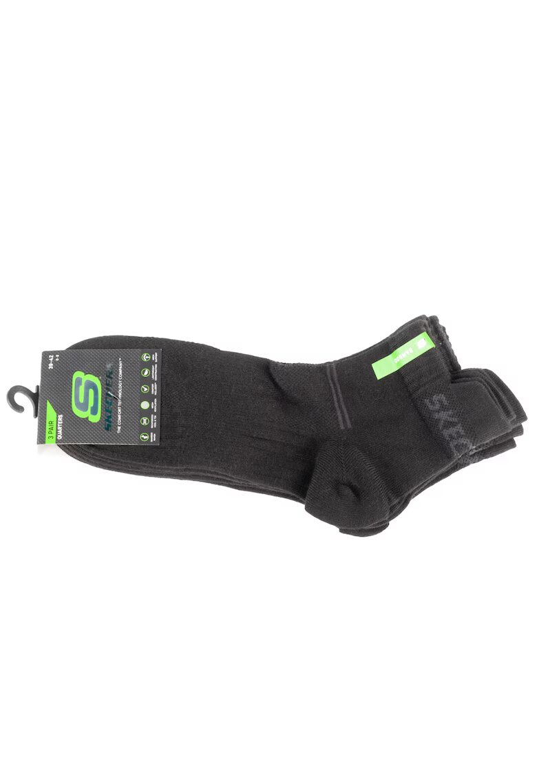 Skechers Set sosete - 3PPK Bamboo Mesh Quarter Socks SK42056-9999 - Negru - 3 buc - Negru