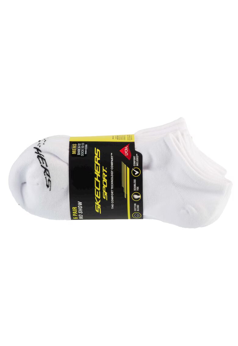 Skechers Set sosete - 6pk Men Mn Cotton Nshw Socks S117809-WHT - Alb - 41-46 - 6 buc