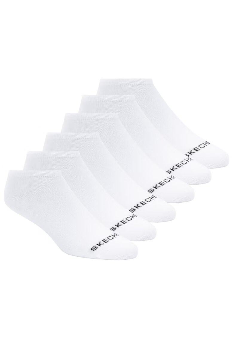 Skechers Set sosete - 6pk Womens Cotton Nshw Socks S116979-WHT - Alb - 35-39 -5; 6 buc