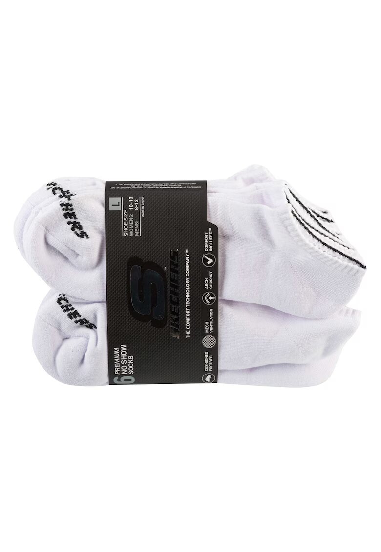 Skechers Set sosete Unisex - 6pk Unisex 1/2 Terry Crew Socks S118210-WHT - Alb - 41-46 - 6 buc