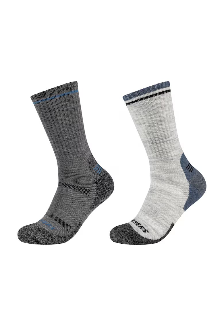 Skechers Sosete - 2PPK Men Trail Wool Socks SK41104-9300 - Gri -