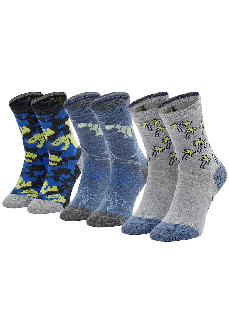 Skechers Sosete - 3PPK Boys Casual Glow In The Dark Socks SK41078-9303 - Multicolor -