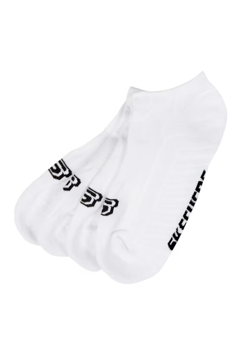 Skechers Sosete barbati Basic Cushioned - bumbac si poliamida - Albe - 43-46 - 2 Buc