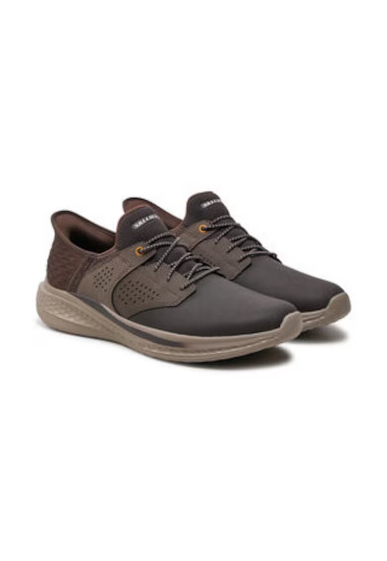 Skechers Tenisi barbati 303969554 - Piele naturala - Maro