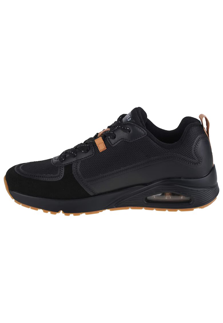 Skechers Tenisi barbati Uno-Layover - material textil si piele sintetica - negru32`4 - Negru