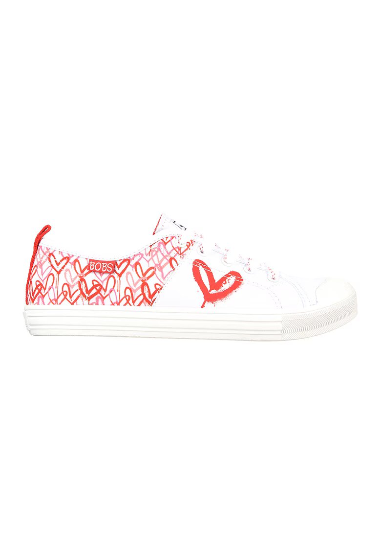 Skechers Tenisi cu imprimeu Bobs Cool - Rosu/Alb/Roz