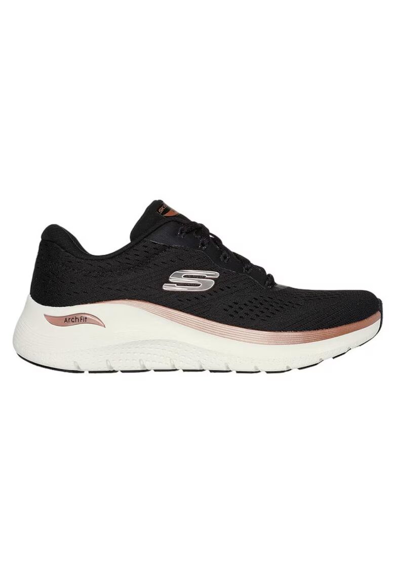 Skechers Tenisi dama Arch Fit 2.0 - plasa respirabila - suport negru - Negru