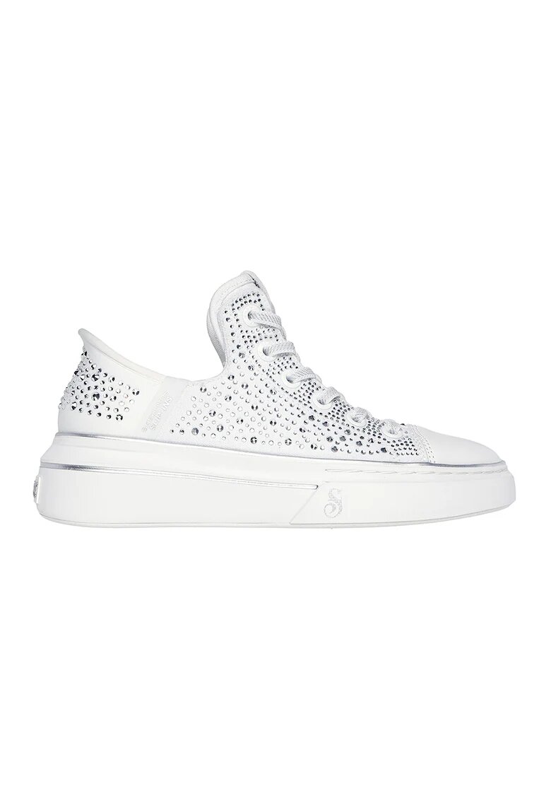 Skechers Tenisi slip-ins cu aplicatii din strasuri Snoop One - Alb/Argintiu