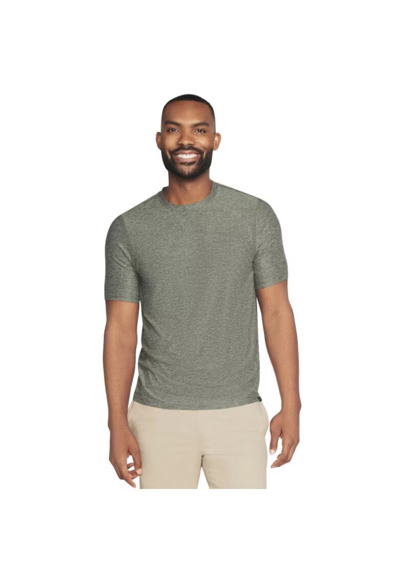 Skechers Tricou sport barbati - Go Dri All Day - verde - poliester