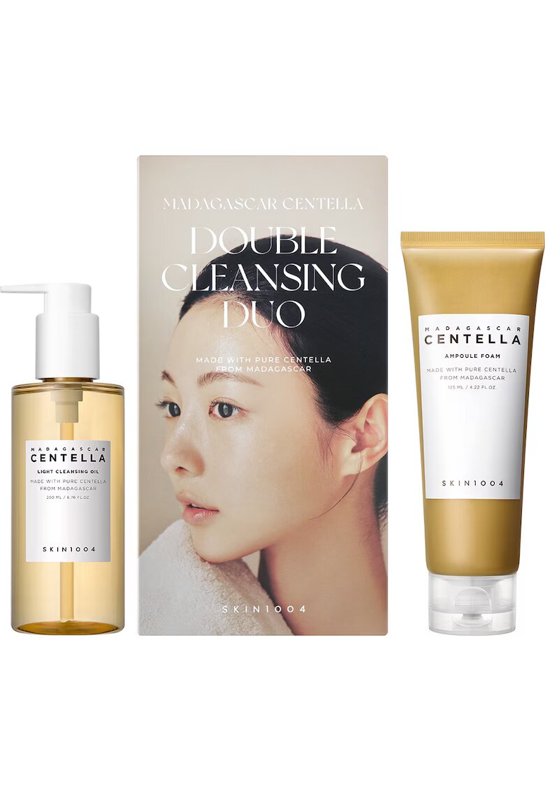 Skin1004 Madagascar Centella Double Cleansing Duo Set Spuma de Curatare 125ml si Ulei de curatare 200ml