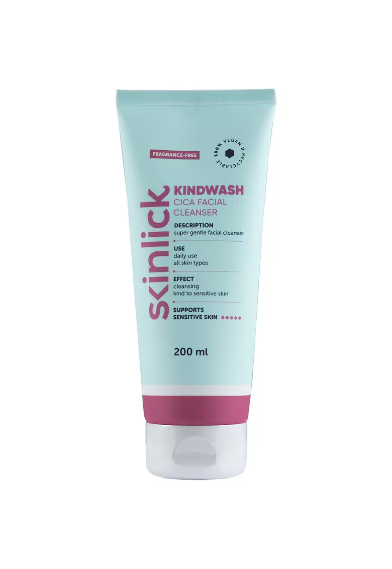 SKINLICK Kindwash Cica Facial Cleanser Gel de curatare 200 ml