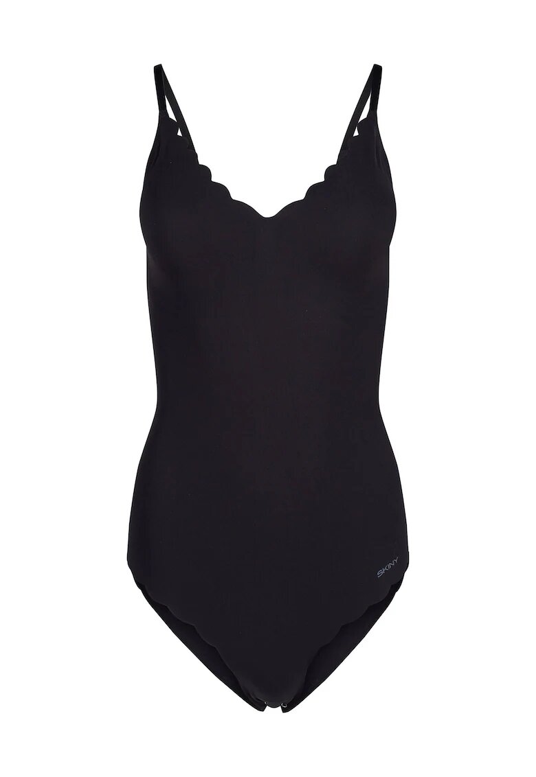 Skiny Body cu terminatii valurite - Negru